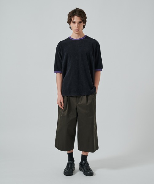 markaware(マーカウェア)の「ORGANIC COTTON PILE RINGER PILE TEE(Tシャツ/カットソー・メンズ・ブラック/ネイビー/ホワイト・1/2)」の6枚目の写真