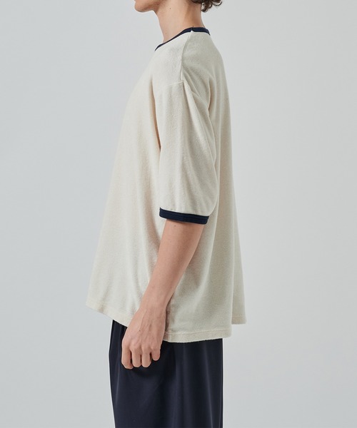 markaware(マーカウェア)の「ORGANIC COTTON PILE RINGER PILE TEE(Tシャツ/カットソー・メンズ・ブラック/ネイビー/ホワイト・1/2)」の9枚目の写真