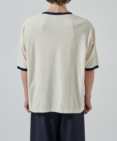 markaware(マーカウェア)の「ORGANIC COTTON PILE RINGER PILE TEE(Tシャツ/カットソー・メンズ・ブラック/ネイビー/ホワイト・1/2)」の10枚目の写真