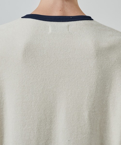 markaware(マーカウェア)の「ORGANIC COTTON PILE RINGER PILE TEE(Tシャツ/カットソー・メンズ・ブラック/ネイビー/ホワイト・1/2)」の11枚目の写真