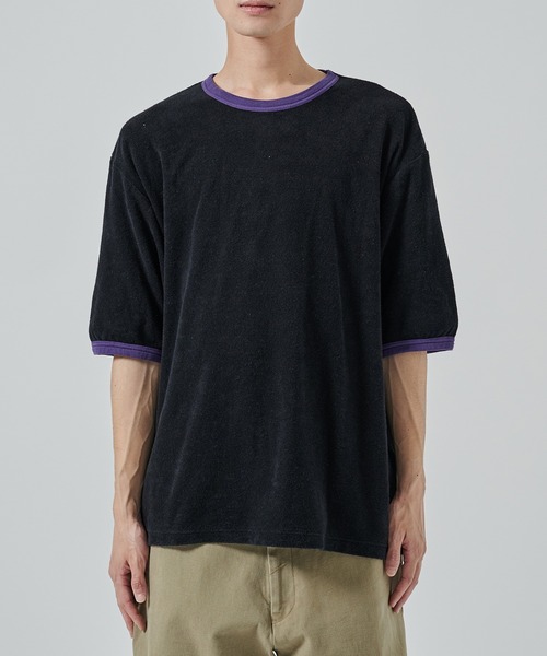 markaware(マーカウェア)の「ORGANIC COTTON PILE RINGER PILE TEE(Tシャツ/カットソー・メンズ・ブラック/ネイビー/ホワイト・1/2)」の17枚目の写真