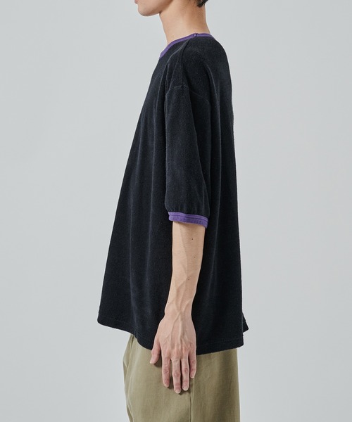 markaware(マーカウェア)の「ORGANIC COTTON PILE RINGER PILE TEE(Tシャツ/カットソー・メンズ・ブラック/ネイビー/ホワイト・1/2)」の18枚目の写真