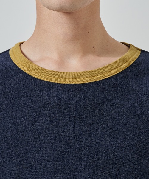 markaware(マーカウェア)の「ORGANIC COTTON PILE RINGER PILE TEE(Tシャツ/カットソー・メンズ・ブラック/ネイビー/ホワイト・1/2)」の4枚目の写真