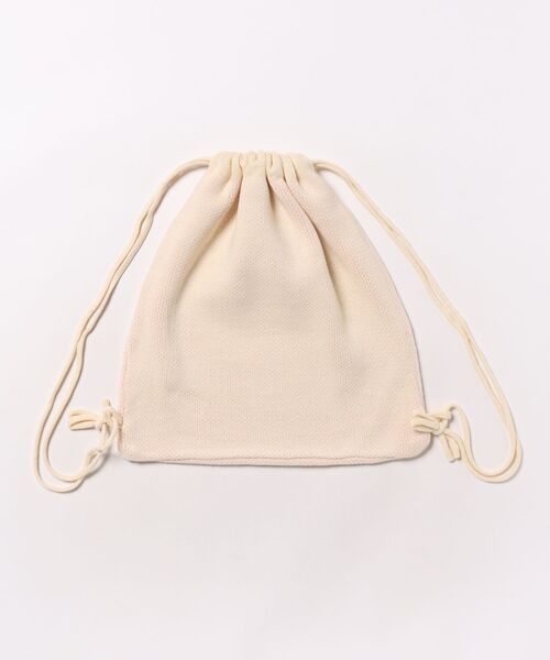 mignon(ミニョン)の「【Mignon/ミニョン】MG LOGO KNAPSACK / ロゴ ナップサック(バックパック/リュック・レディース・アイボリー/ブラック・FREE)」の7枚目の写真