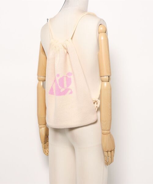 mignon(ミニョン)の「【Mignon/ミニョン】MG LOGO KNAPSACK / ロゴ ナップサック(バックパック/リュック・レディース・アイボリー/ブラック・FREE)」の3枚目の写真