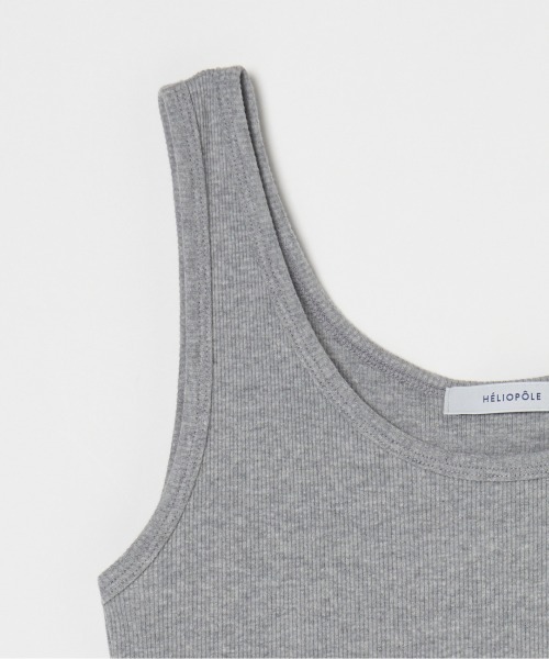 HELIOPOLE(エリオポール)の「RIB TANK TOP(Tシャツ/カットソー・レディース・ブラック/ホワイト/ダークブラウン/ベージュ/グレー・38)」の8枚目の写真