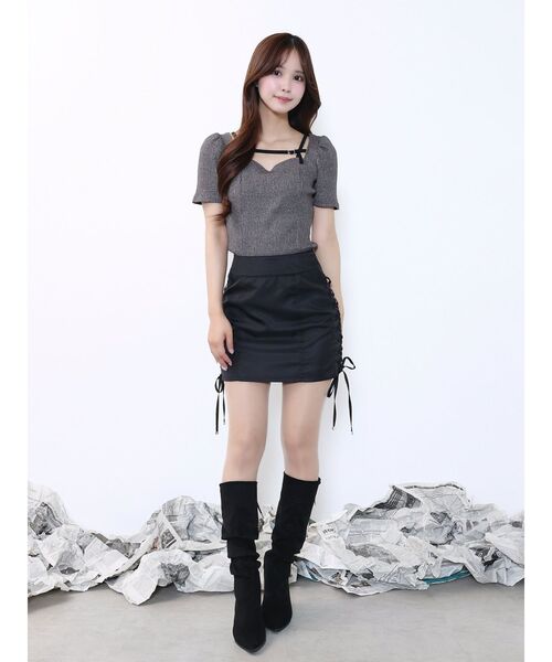 EATME（イートミー）の「レースアップミニスカート（スカート・レディース・グレー/ブラック/オレンジ・SMALL/MEDIUM）」の6枚目の写真