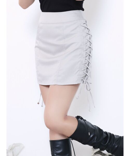 EATME（イートミー）の「レースアップミニスカート（スカート・レディース・グレー/ブラック/オレンジ・SMALL/MEDIUM）」の14枚目の写真