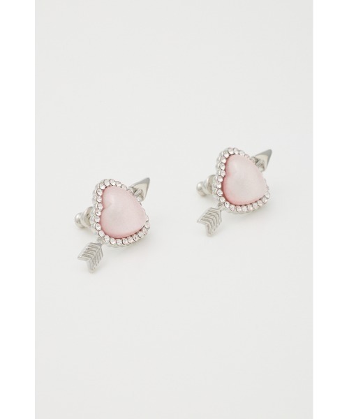 SLY（スライ）の「CUPID HEART P/EARRING キューピッド ハートピアス（ピアス（両耳用）・レディース・ピンク/ブラック・FREE）」の8枚目の写真