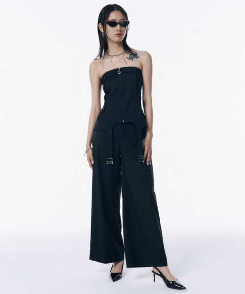 セール】2WAY CARGO DESIGN JUMP SUITS/ツーウェイカーゴデザイン