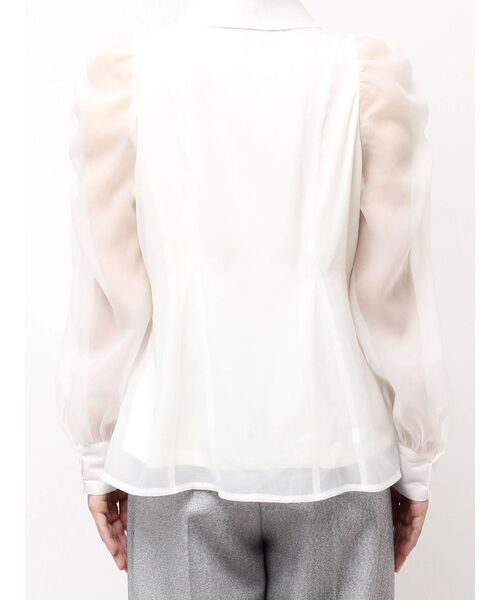 dazzlin（ダズリン）の「2WAYボウタイペプラムブラウス（シャツ/ブラウス・レディース・ホワイト/ピンク/ブラウン/その他1/イエロー/アイボリー/オフホワイト/ブルー・FREE）」の16枚目の写真