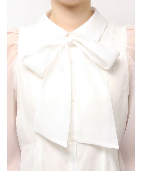 dazzlin（ダズリン）の「2WAYボウタイペプラムブラウス（シャツ/ブラウス・レディース・ホワイト/ピンク/ブラウン/その他1/イエロー/アイボリー/オフホワイト/ブルー・FREE）」の17枚目の写真