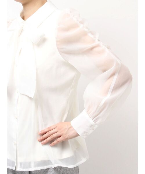 dazzlin（ダズリン）の「2WAYボウタイペプラムブラウス（シャツ/ブラウス・レディース・ホワイト/ピンク/ブラウン/その他1/イエロー/アイボリー/オフホワイト/ブルー・FREE）」の18枚目の写真