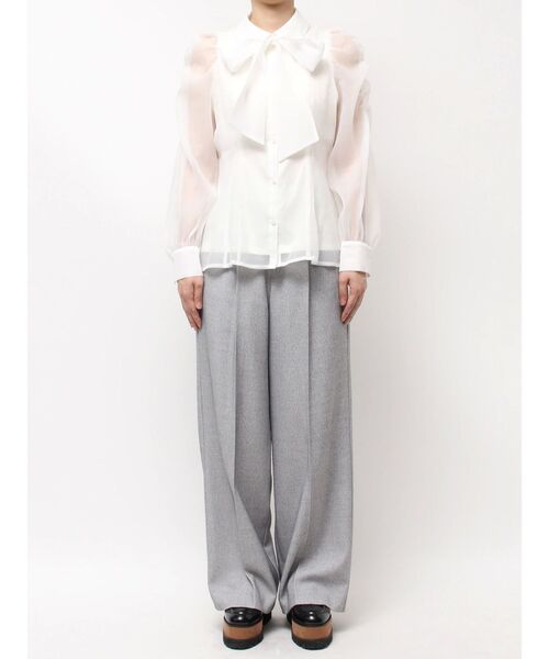 dazzlin（ダズリン）の「2WAYボウタイペプラムブラウス（シャツ/ブラウス・レディース・ホワイト/ピンク/ブラウン/その他1/イエロー/アイボリー/オフホワイト/ブルー・FREE）」の22枚目の写真