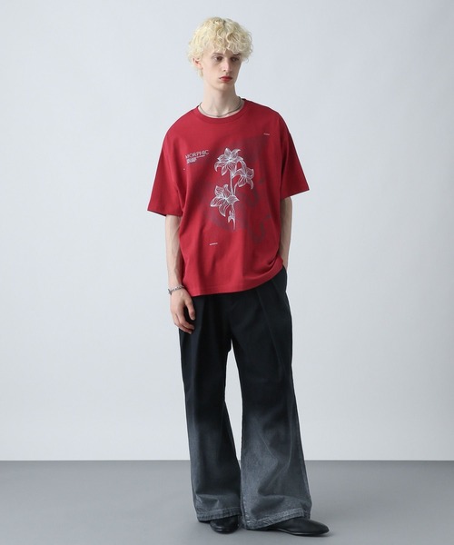 HARE（ハレ）の「ジオメトリックプリントカット(HARE)（Tシャツ/カットソー・メンズ・レッド/ホワイト/ブラック・FREE）」の7枚目の写真