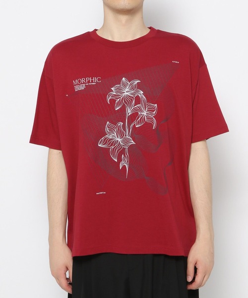 HARE（ハレ）の「ジオメトリックプリントカット(HARE)（Tシャツ/カットソー・メンズ・レッド/ホワイト/ブラック・FREE）」の13枚目の写真