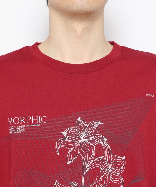 HARE（ハレ）の「ジオメトリックプリントカット(HARE)（Tシャツ/カットソー・メンズ・レッド/ホワイト/ブラック・FREE）」の16枚目の写真