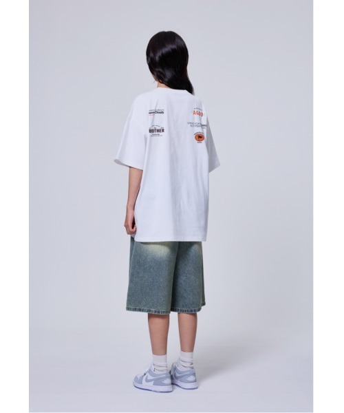 Vini(ヴィニ)の「レーシング半袖Tシャツ(Tシャツ/カットソー・レディース・ライトベージュ/ダークグリーン/ホワイト・LARGE/MEDIUM/SMALL)」の10枚目の写真
