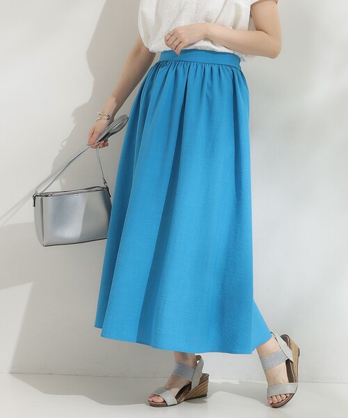 DRESKIP(ドレスキップ)の「【高レビュー/着丈選べる】華やかさをプラスする アソートロングスカート(スカート・レディース・グリーン系その他3/ネイビー系5/レッド系1/ブルー・11/00)」の3枚目の写真