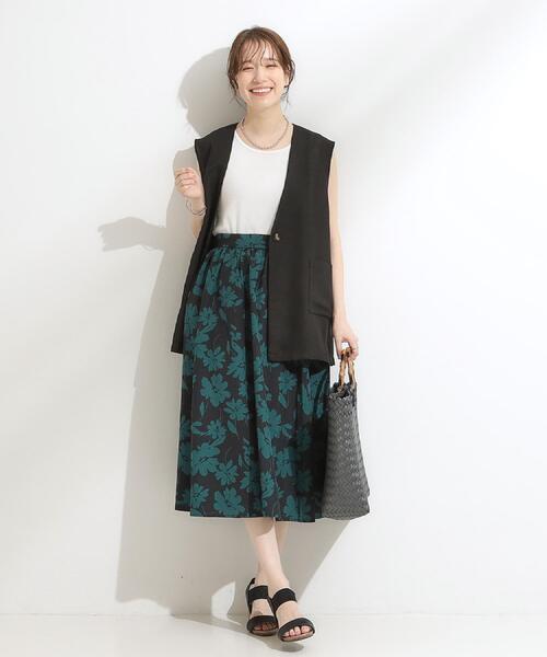 DRESKIP(ドレスキップ)の「【高レビュー/着丈選べる】華やかさをプラスする アソートロングスカート(スカート・レディース・グリーン系その他3/ネイビー系5/レッド系1/ブルー・11/00)」の8枚目の写真