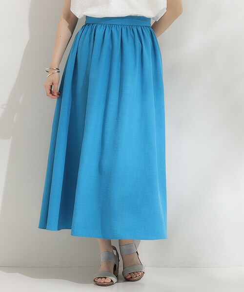 DRESKIP(ドレスキップ)の「【高レビュー/着丈選べる】華やかさをプラスする アソートロングスカート(スカート・レディース・グリーン系その他3/ネイビー系5/レッド系1/ブルー・11/00)」の10枚目の写真