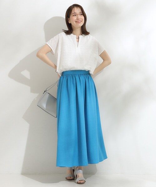 DRESKIP(ドレスキップ)の「【高レビュー/着丈選べる】華やかさをプラスする アソートロングスカート(スカート・レディース・グリーン系その他3/ネイビー系5/レッド系1/ブルー・11/00)」の12枚目の写真