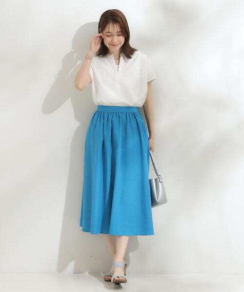 DRESKIP(ドレスキップ)の「【高レビュー/着丈選べる】華やかさをプラスする アソートロングスカート(スカート・レディース・グリーン系その他3/ネイビー系5/レッド系1/ブルー・11/00)」の15枚目の写真