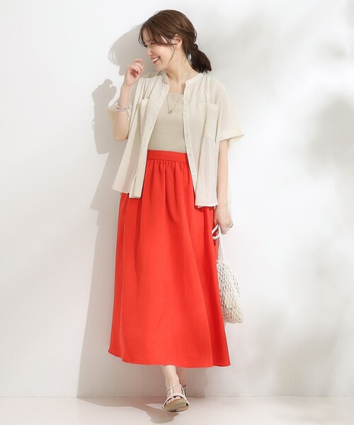 DRESKIP(ドレスキップ)の「【高レビュー/着丈選べる】華やかさをプラスする アソートロングスカート(スカート・レディース・グリーン系その他3/ネイビー系5/レッド系1/ブルー・11/00)」の19枚目の写真