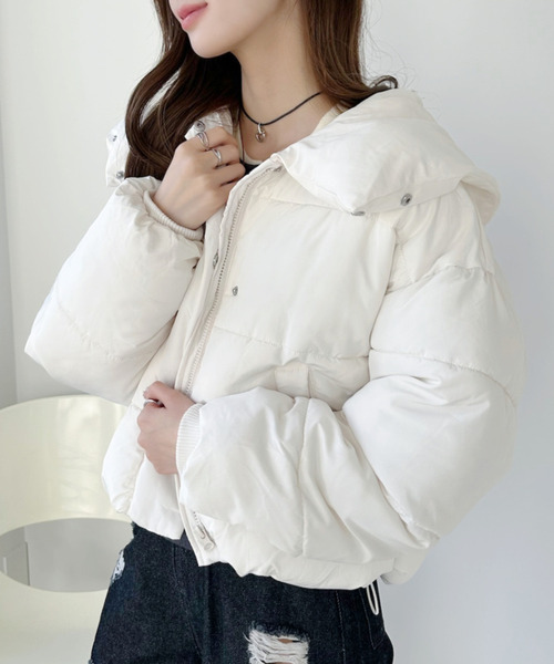   中綿ジャケット ホワイト ホワイト中綿ジャケット