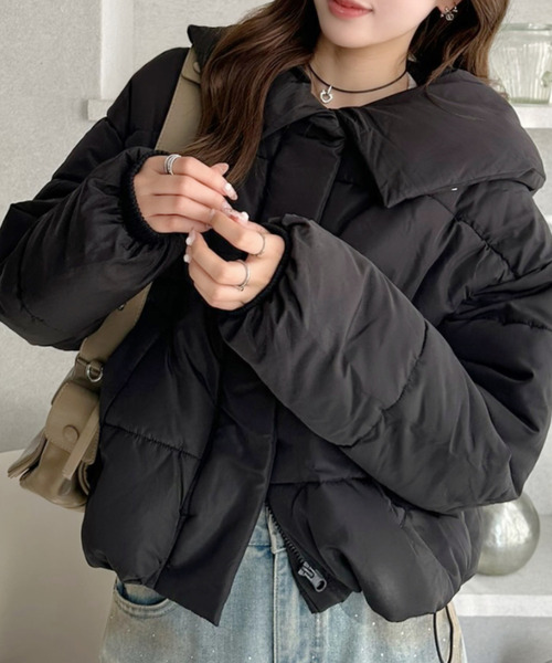 セール】ビッグカラー 中綿 ダウンジャケット（ダウンジャケット