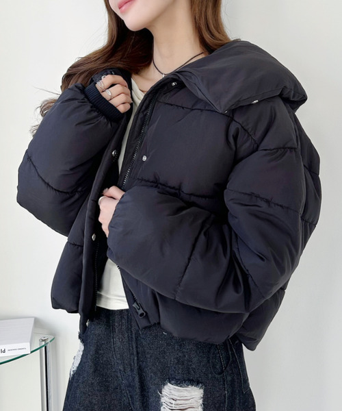 セール】ビッグカラー 中綿 ダウンジャケット（ダウンジャケット