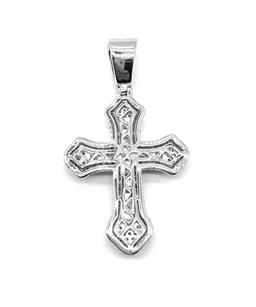 .KOM（ドットコム）の「A'GEM/9 × .kom 『.KOM/ドットケーオーエム』 ラインストーンクロスチェーンネックレス（ネックレス・レディース・ブラック/ホワイト/ピンク・FREE）」の6枚目の写真