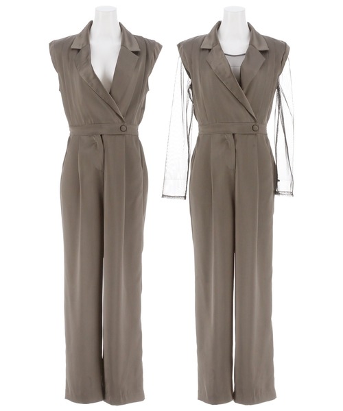 darial（ダリアル）の「【darial】2way pants set dress 2way パンツ セット ドレス お呼ばれ 結婚式 二次会 成人式 同窓会 セレモニードレス パーティドレス オケージョンドレス（パンツドレス・レディース・ブラック/ブラウン/グレー・S/M/L）」の16枚目の写真