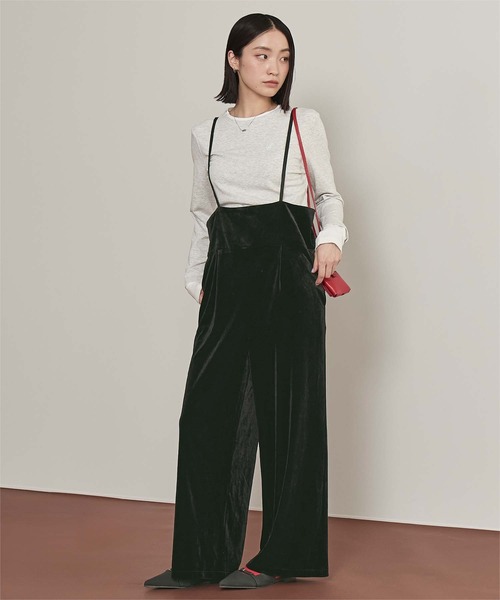 miette（ミエット）の「ベロアサロペット（サロペット/オーバーオール・レディース・ブラック/ブラウン・M/S）」の3枚目の写真
