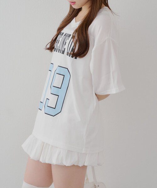 APPORTE PAR LES MARCHES(アポルテパーレマルシェ)の「【MARCHES】ブロークコア半袖ロゴT(Tシャツ/カットソー・レディース・ブラック/オフホワイト・FREE)」の13枚目の写真