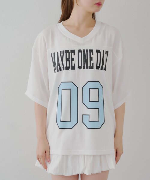 APPORTE PAR LES MARCHES(アポルテパーレマルシェ)の「【MARCHES】ブロークコア半袖ロゴT(Tシャツ/カットソー・レディース・ブラック/オフホワイト・FREE)」の9枚目の写真