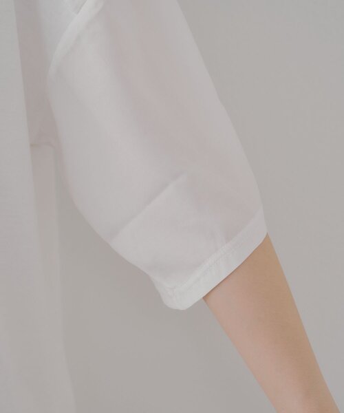 APPORTE PAR LES MARCHES(アポルテパーレマルシェ)の「【MARCHES】ブロークコア半袖ロゴT(Tシャツ/カットソー・レディース・ブラック/オフホワイト・FREE)」の4枚目の写真