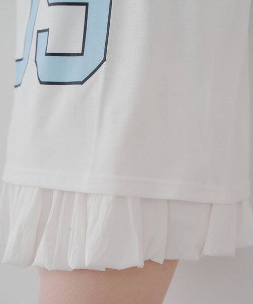 APPORTE PAR LES MARCHES(アポルテパーレマルシェ)の「【MARCHES】ブロークコア半袖ロゴT(Tシャツ/カットソー・レディース・ブラック/オフホワイト・FREE)」の3枚目の写真