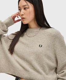 FRED PERRY | Cropped Textured Jumper/クロップドテクスチャーニット(ニット/セーター)