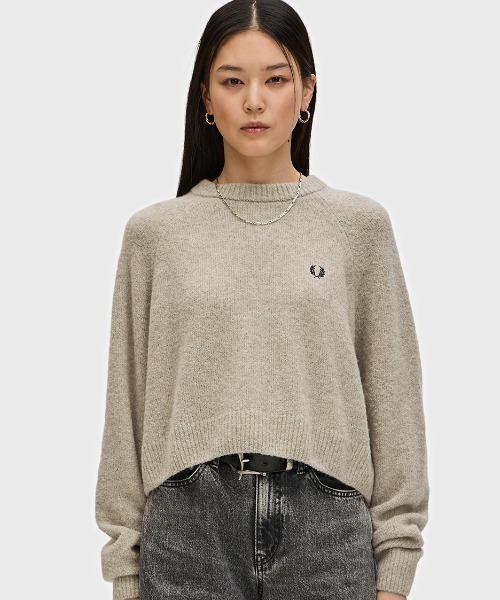 FRED PERRY(フレッドペリー)の「Cropped Textured Jumper/クロップドテクスチャーニット(ニット/セーター・レディース・グレイッシュベージュ・10)」の12枚目の写真