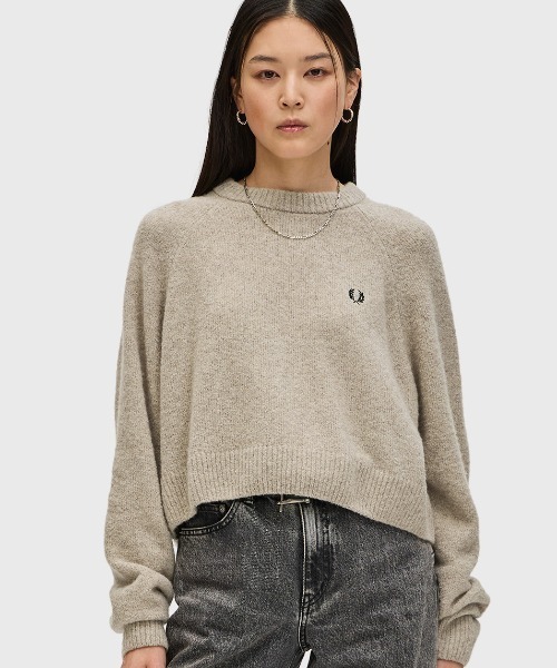 FRED PERRY(フレッドペリー)の「Cropped Textured Jumper/クロップドテクスチャーニット(ニット/セーター・レディース・グレイッシュベージュ・10)」の11枚目の写真