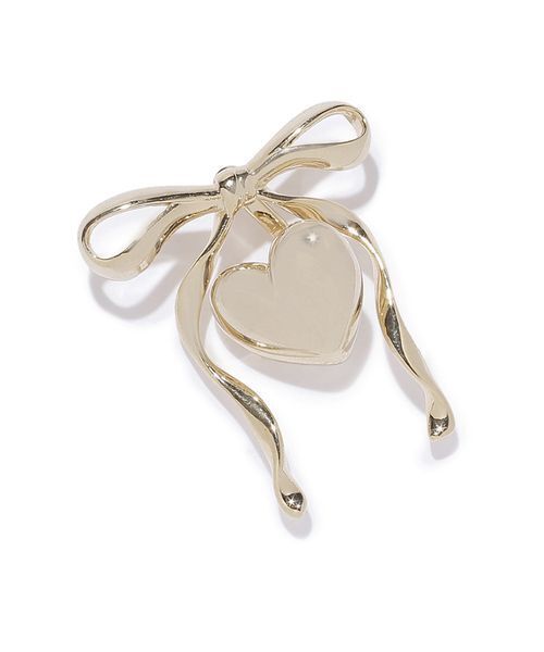 LILY BROWN（リリーブラウン）の「ハートリボンピアス（ピアス（両耳用）・レディース・ゴールド/シルバー・F）」の9枚目の写真