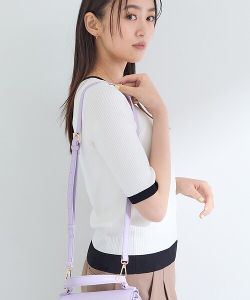 INDIVI（インディヴィ）の「【インナーで活躍／アンサンブル】クルーネック半袖ニット（ニット/セーター・レディース・ブラック系4/ホワイト系5/ダークグリーン・05/38/15 /13）」の15枚目の写真