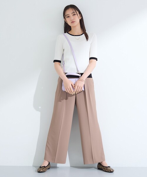 INDIVI（インディヴィ）の「【インナーで活躍／アンサンブル】クルーネック半袖ニット（ニット/セーター・レディース・ブラック系4/ホワイト系5/ダークグリーン・05/38/15 /13）」の16枚目の写真