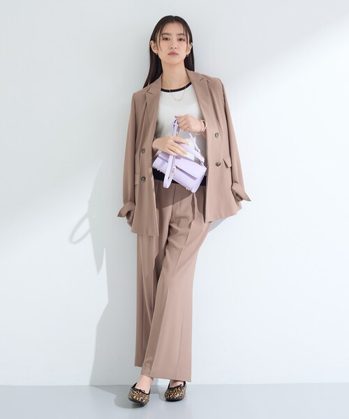 INDIVI（インディヴィ）の「【インナーで活躍／アンサンブル】クルーネック半袖ニット（ニット/セーター・レディース・ブラック系4/ホワイト系5/ダークグリーン・05/38/15 /13）」の17枚目の写真