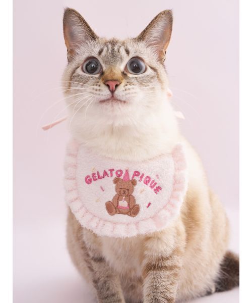 gelato pique（ジェラートピケ）の「【CAT&DOG】【Birthday】スムーズィーバースデースタイ（ペットウェア・レディース・ピンク/クリーム・F）」の3枚目の写真