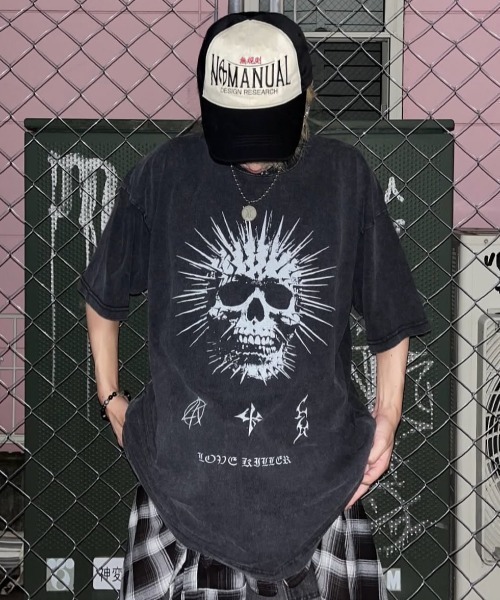 【LOVE KILLER】ブラックTシャツ A'GEM/9 × .kom 『LOVE KILLER/ラブ キラー』 スパイク