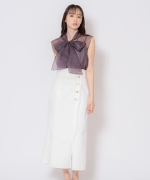 フリンジデニムスカート