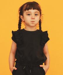 THE SHOP TK （ザ ショップ ティーケー ）の「【110ー160】コットン肩フリルTシャツ（Tシャツ/カットソー・キッズ）」