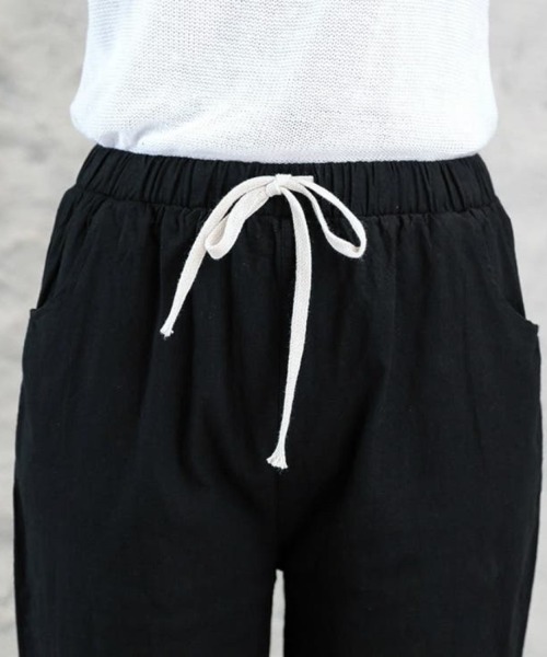 Beststore(ベストストア)の「綿麻パンツ ロングパンツ ポケット付き(その他パンツ・レディース・ネイビー/ベージュ/ライトグレー/ライトグリーン/レッド/ブラック/エメラルド・S/M/L/XL/XXL)」の17枚目の写真